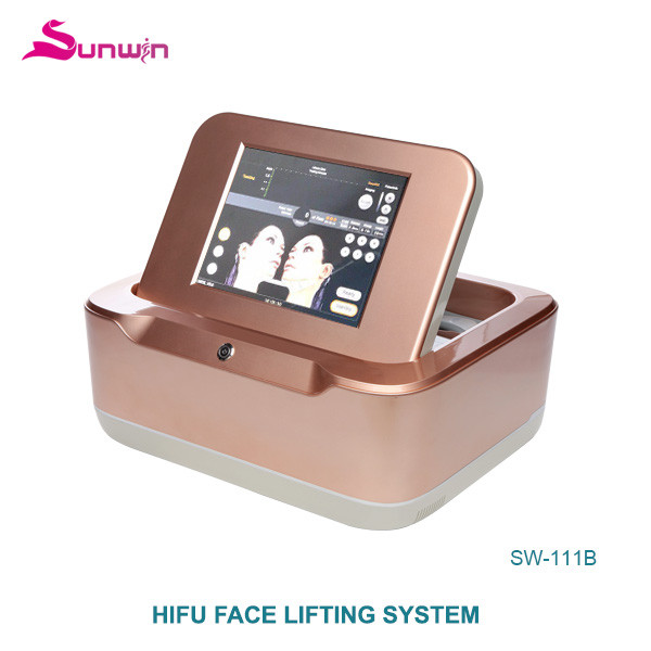 SW-111B hifu korea beauty equipment ultrasound face lifting wrinkle removal machine with 5 cartridges
