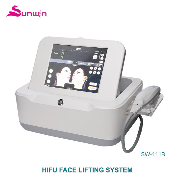 SW-111B hifu korea beauty equipment ultrasound face lifting wrinkle removal machine with 5 cartridges