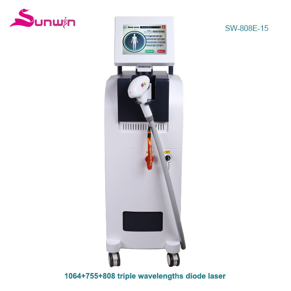 SW-808E-15 Triple wavelength 1064nm 755nm 808nm diode laser device body hair removal removal thighs beauty equipment