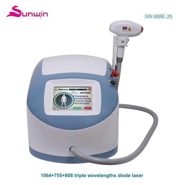 SW-808E-26 Triple wavelength 1064nm 755nm 808nm diode laser machine body hair removers lip hair removal beauty system