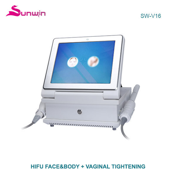 SW-V16 2 in 1 HIFU vaginal hanlde 3.0/4.5mm vaginal tightening + face/body handle 1.5/3.0/4.5mm face lifting machine