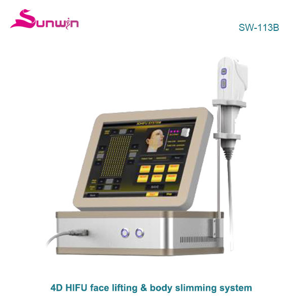 SW-113B 3D 4D Hifu smas lifting face and neck lift skin tightening body contouring medical machine mini ultrasound beauty device 