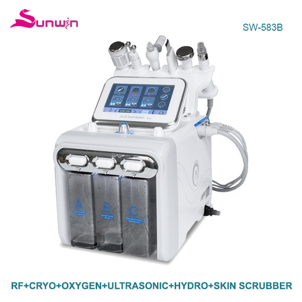 SW-583B 6 in 1 H2O2 facial cleansing oxygen aqua peel dermabrasion spa machine