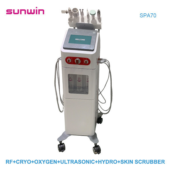 SW-SPA70 Spa deep cleaning dermabrasion peeling Machine 6 in 1 aqua peel skincare facial machine 