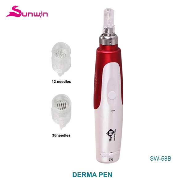 SW-58B Derma Pen auto micro roller microneedling treatment aged sagging skin rejuvenation