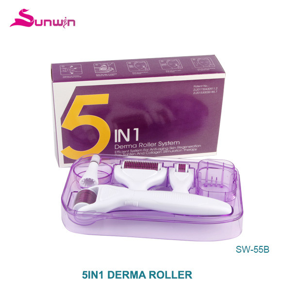 SW-55B 5 in 1 Derma roller microneedles skin care treatment