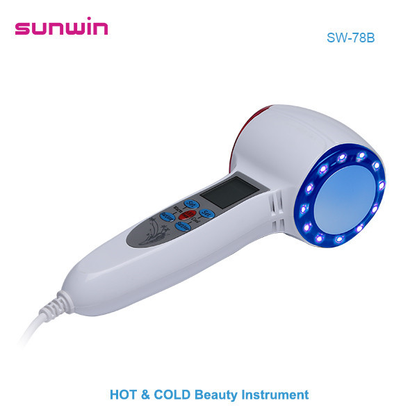 SW-78B Mini Handheld Cold Hammer And Hot Facial Massager Shrink pores Beauty Instrument