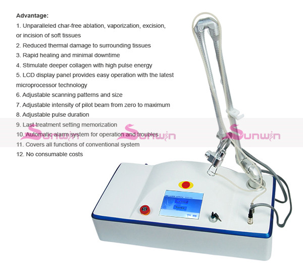 SW-E20 Portable laser co2 fractional machine for skin rejuvenation vaginal tightening