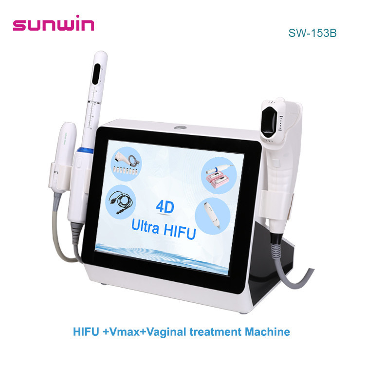 SW-153B 3 in 1 4D hifu Vmax face and body slimming skin tightening machine with vaginal tightening 