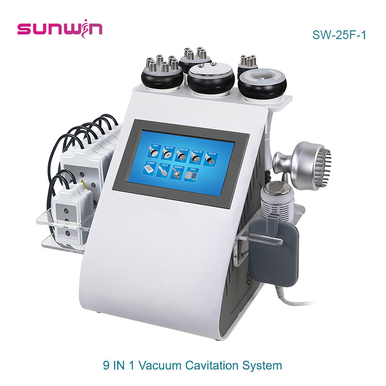 SW-25F-1 9 in 1 40k cavitation vacuum laser RF EMS skin tightening weight loss machine