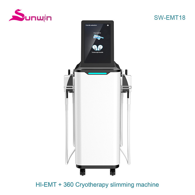 SW-EMT18 Cryolipolysis 360 degree fat freezing hiemt ems muscle stimulate body cool sculpting cryotherapy emlim beauty machine