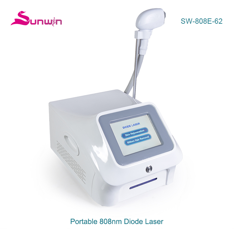 SW-808E-62 Portable diode laser 808nm ice painless 808 diode laser fast permanent hair removal machine