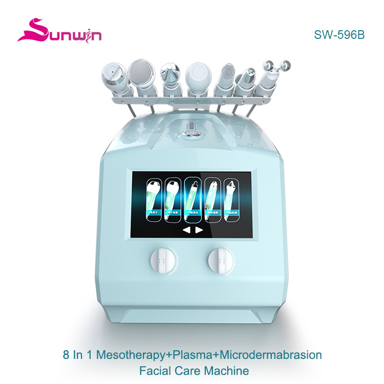 SW-596B 8 in 1 H2O2 oxygen bubble facial skin care beauty machine