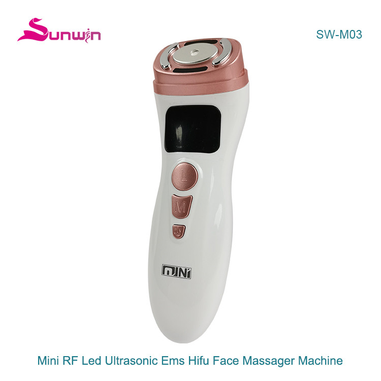 SW-M03 Mini RF LED ultrasound HIFU skin rejuvenation face massager device