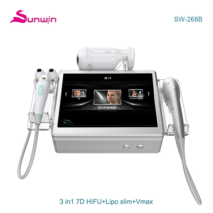 SW-268B portable 3 in 1 7d hifu smas lifting vmax wrinkle removal lipo slimming anti-aging machine