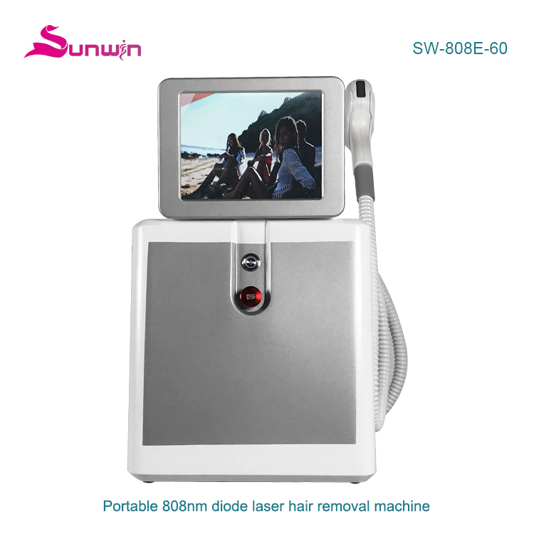 SW-808E-60 SUNWIN Portable 808nm Diode Laser Hair Removal Machine