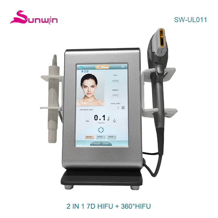 SW-UL011 Portable 2 in 1 7D HIFU Face Lifting Vline HIFU Wrinkle Removal Machine