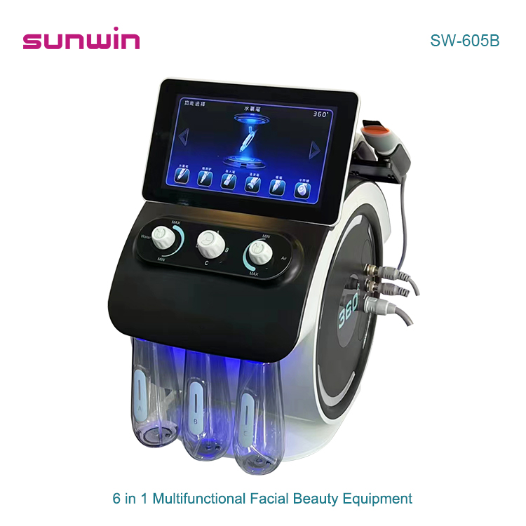 SW-605B 6 In 1 Portable Visual Dermabrasion Diamond Facial Skin Cleansing Machine
