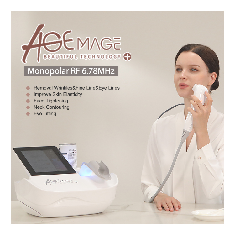Agemage   Double RF Thermal Cold Tech Monopolar RF Anti-aging Instrument