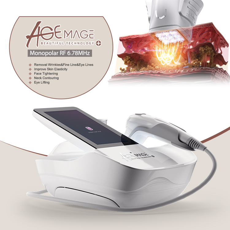 Agemage   Double RF Thermal Cold Tech Monopolar RF Anti-aging Instrument