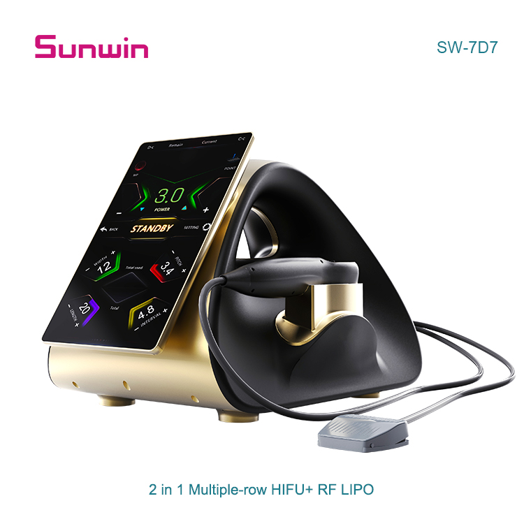 SW-7D7  2 In 1 22D Hifu RF Wrinkle Removal Body Slimming Hifu Skin Firming Collagen Regeneration Equipment