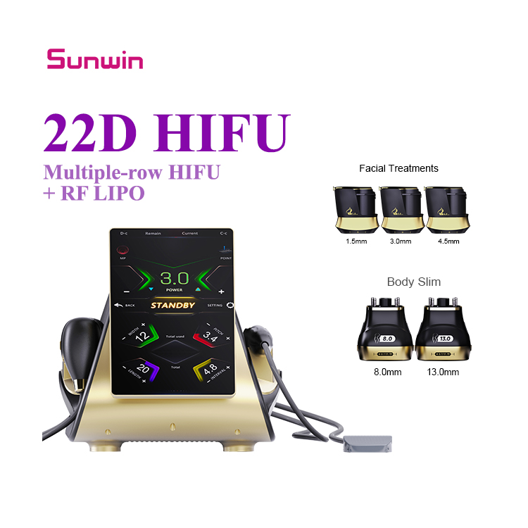 SW-22D MAX  2 In 1 22D Hifu RF Wrinkle Removal Body Slimming Hifu Skin Firming Collagen Regeneration Equipment