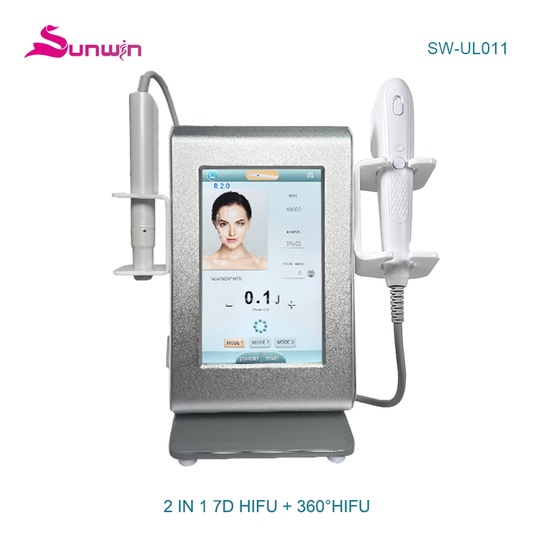 SW-UL011 Portable 2 in 1 7D HIFU Face Lifting Vline HIFU Wrinkle Removal Machine
