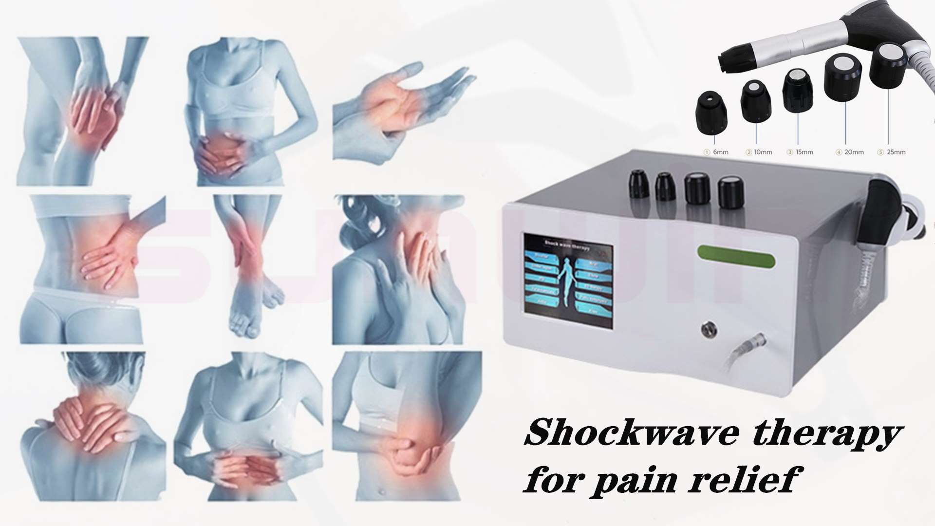 Shock wave therapy machine ESWT for sports injuries to relieve muscle  soreness and ED treatment